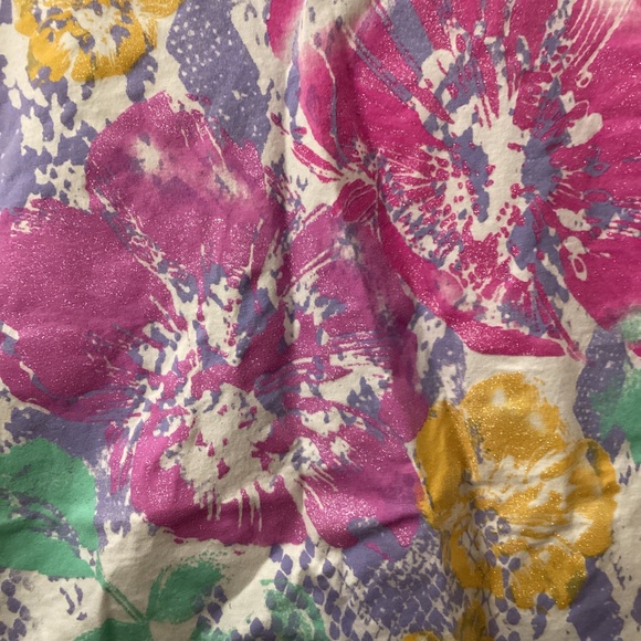 Women’s Hanes JMS Just My Size Flower Sparkly Short Sleeve Tee Shirt 1X - Picture 2 of 7